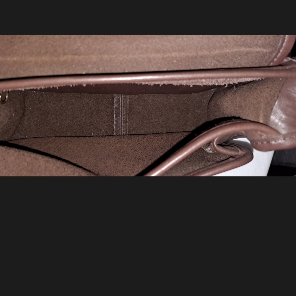 Coach Rambler Brown Leather Shoulder Handbag 9061 - Picture 7 of 8